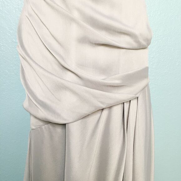 Jim HJelm Silver Draped Strapless Gown - Picture 4 of 8